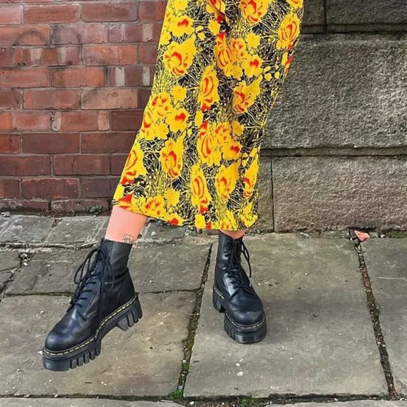 US W sz 8 AUDRICK NAPPA LEATHER PLATFORM ANKLE BOOTS MSRP$240 in Black Nappa - Picture 5 of 13